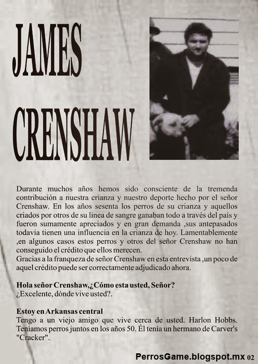 JAMES CRENSHAW Perros Game