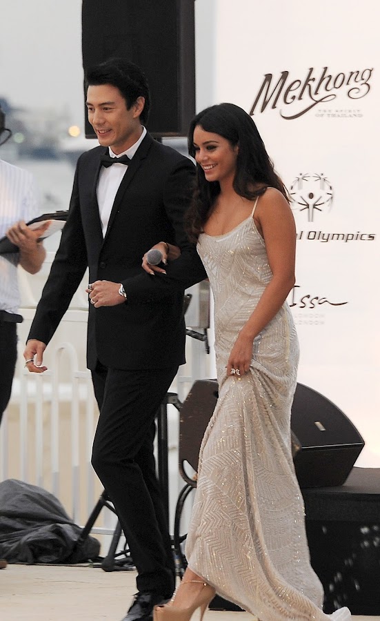 VANESSA HUDGENS arrives at Amber Lounge  Fashion Show in Monaco