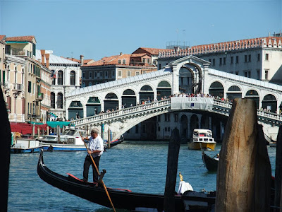 rialto bridge, grand canal, venice italy