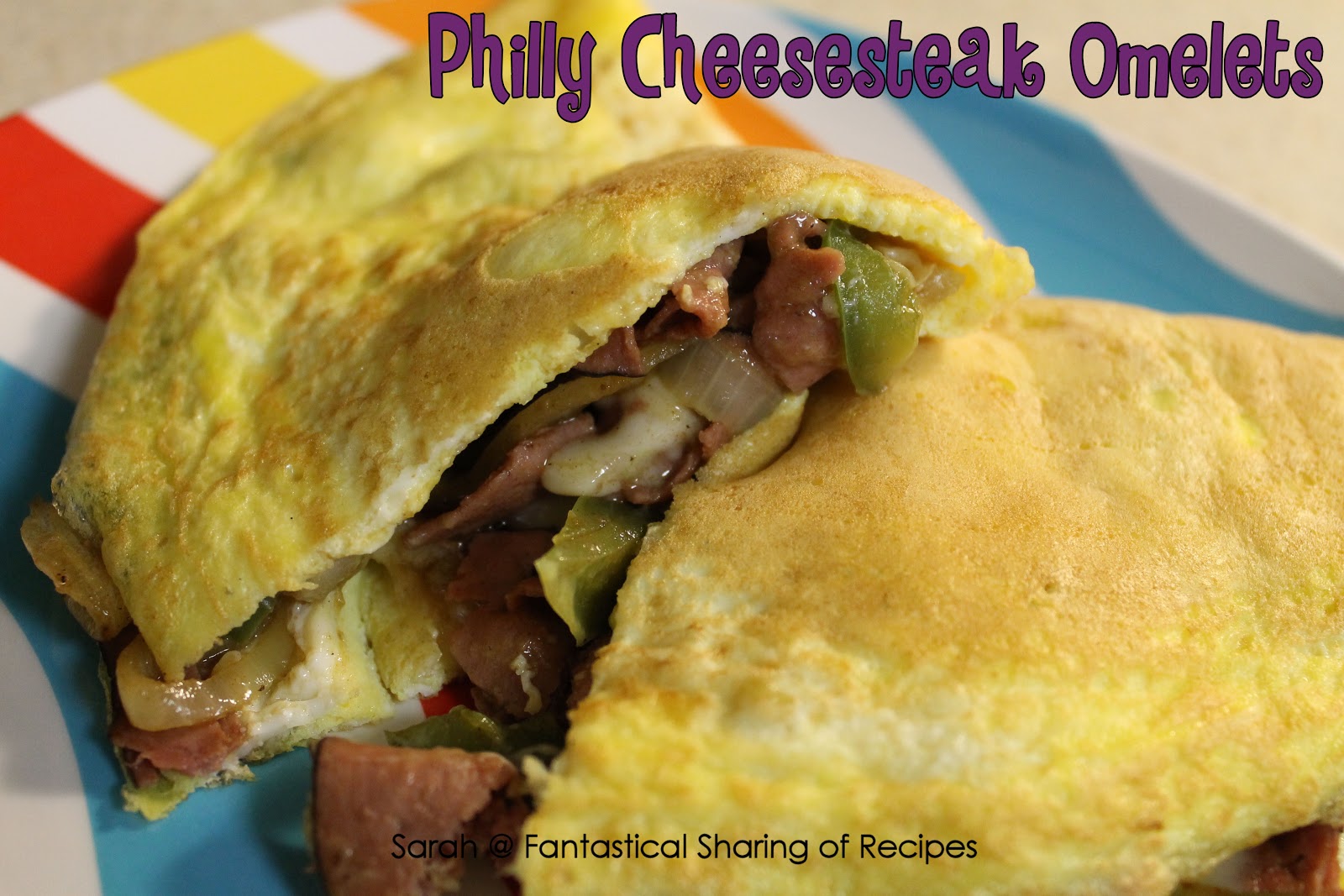 Fantastical Sharing of Recipes Philly Cheesesteak Omelets