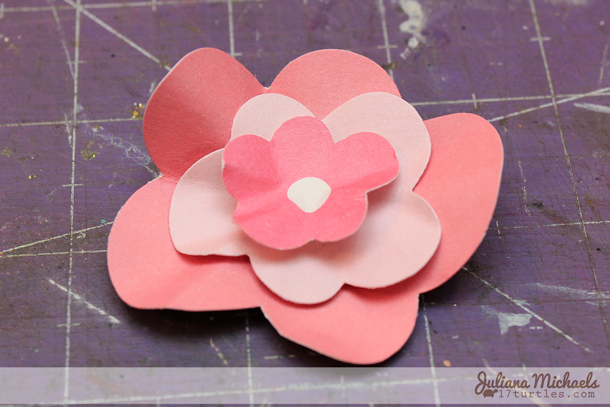 3 Dimensional Die Cut Flower Tutorial 17turtles