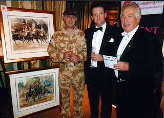Gordon with Charlie Rodway and auctioned paintings