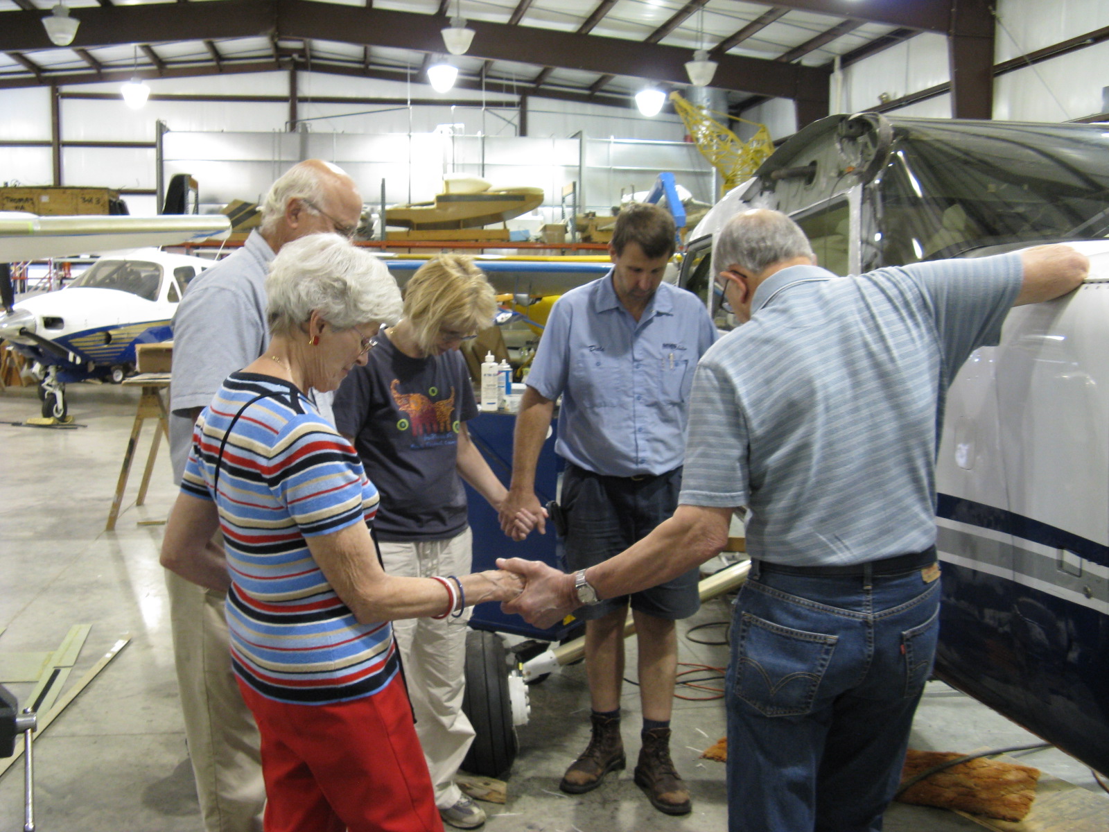 Arrivals and Departures Friends Visit Airplane Repair