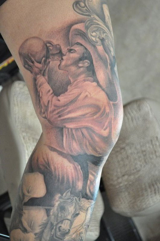 Abe Alvarez works out of Lowrider Tattoo in California with a crew of other Abe Alvarez works out of Lowrider Tattoo in California with a crew of other