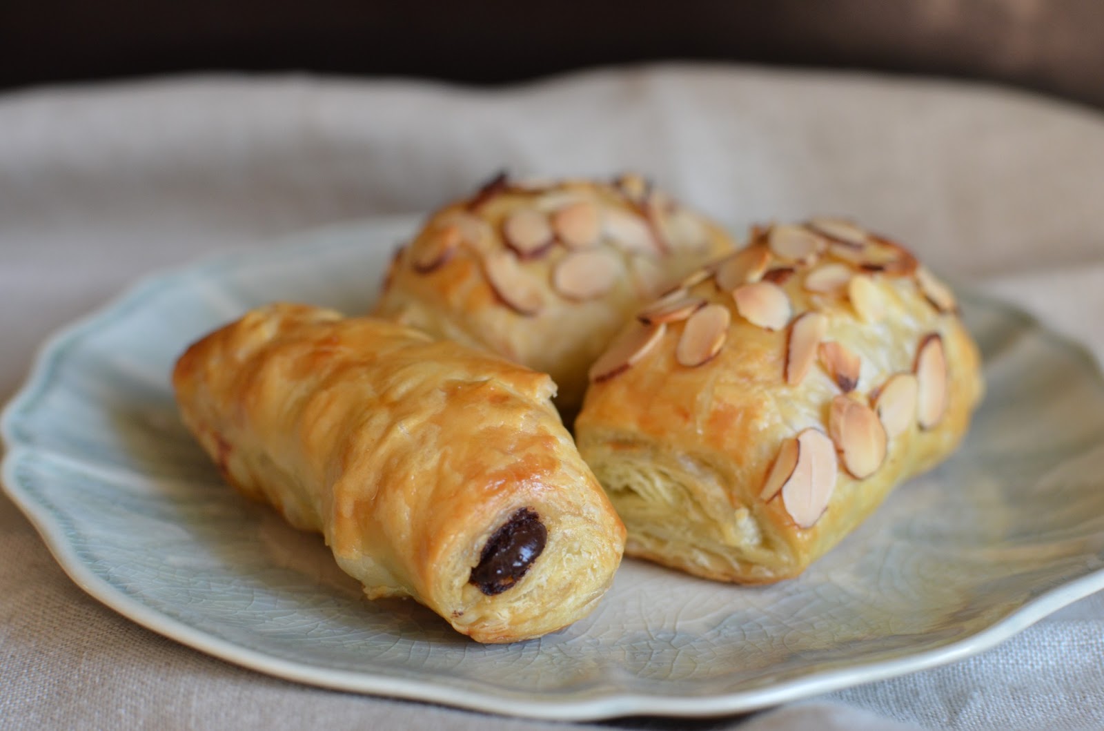 Playing with Flour Easy chocolatealmond croissants