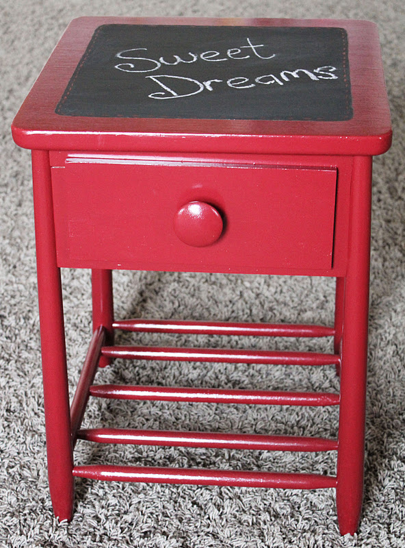 Sure Y Not The Red Night Table Night Stand