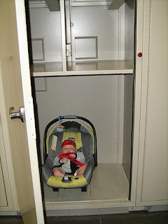 Baby in an evidence locker