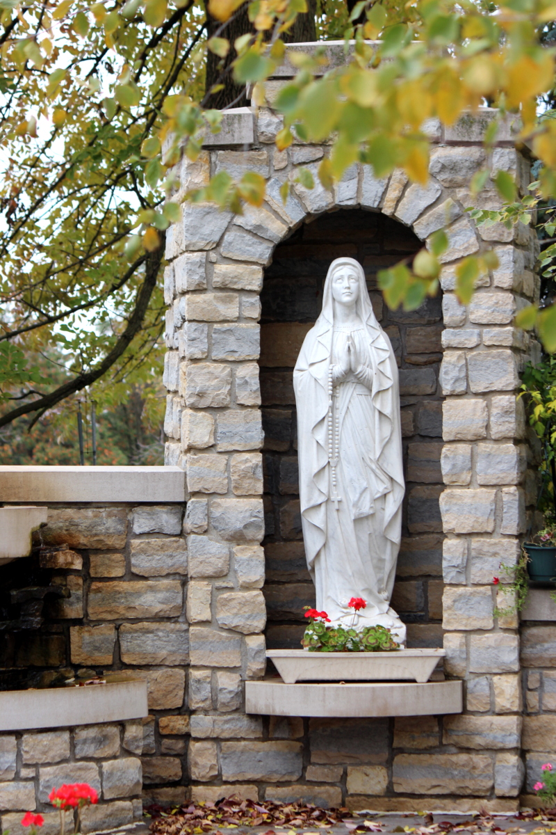 Cross Tipped Churches Mary Grotto St. Charles