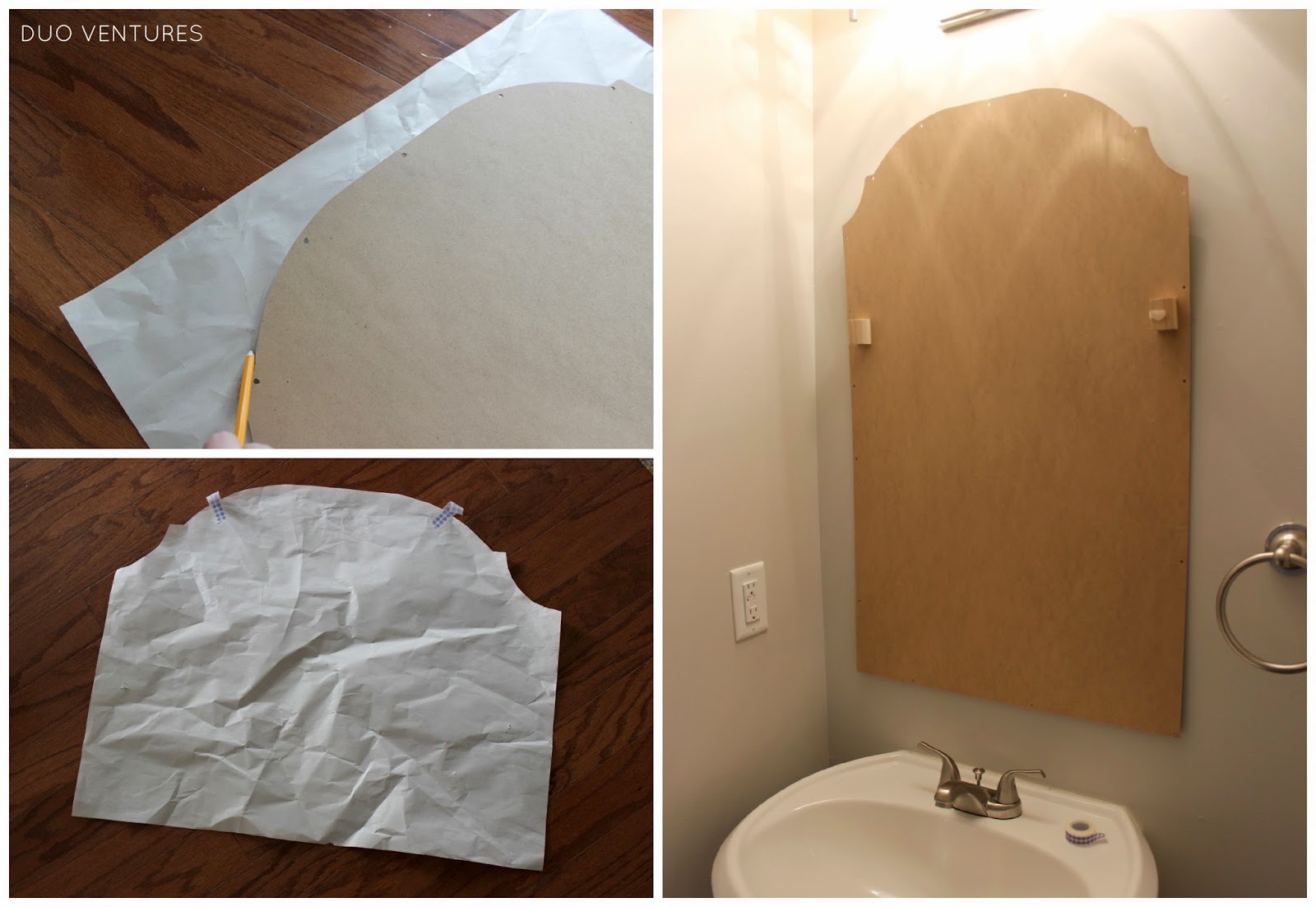 Duo Ventures Powder Room Mirror Makeover