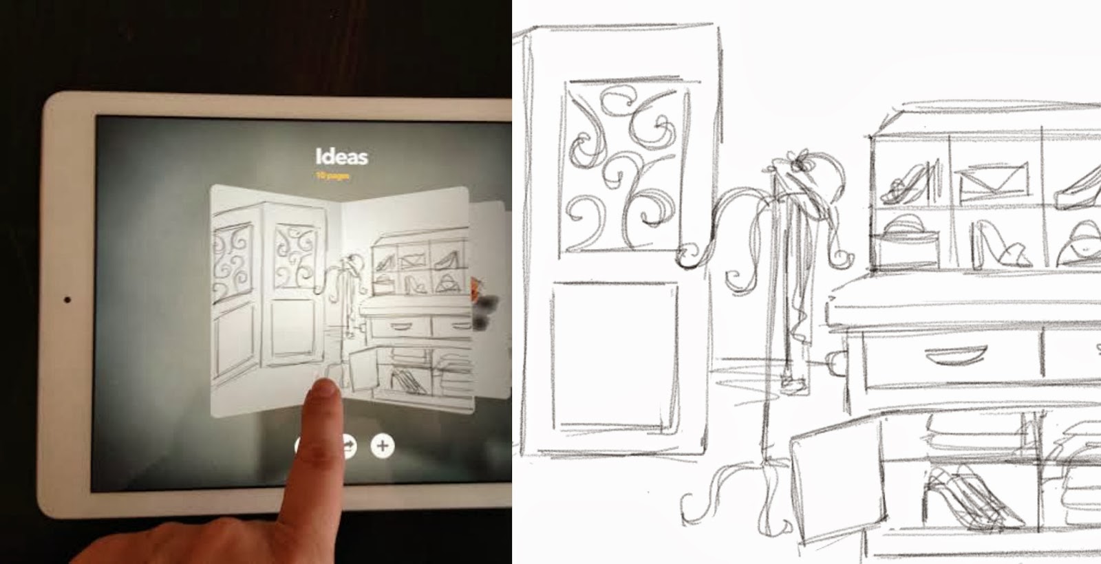 Specs and Wings Sketching Paper vs. Digital