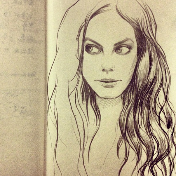 FEIFEIART////////............. Update Kaya liked my drawing! Sketch of