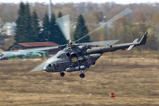 The Mi8-MTPR1-based Richag-AV platform, using multi-beam antenna arrays with DRFM technology, is designed to actively jam and thus 'blind' radar systems in order to defend against radio-electronic guided weapons systems Mi-8MTPR1 Hip