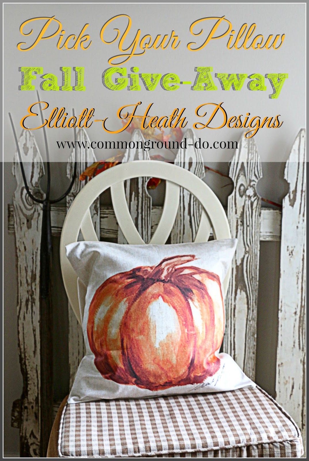 common ground "Pick Your Pillow" Fall Give Away!