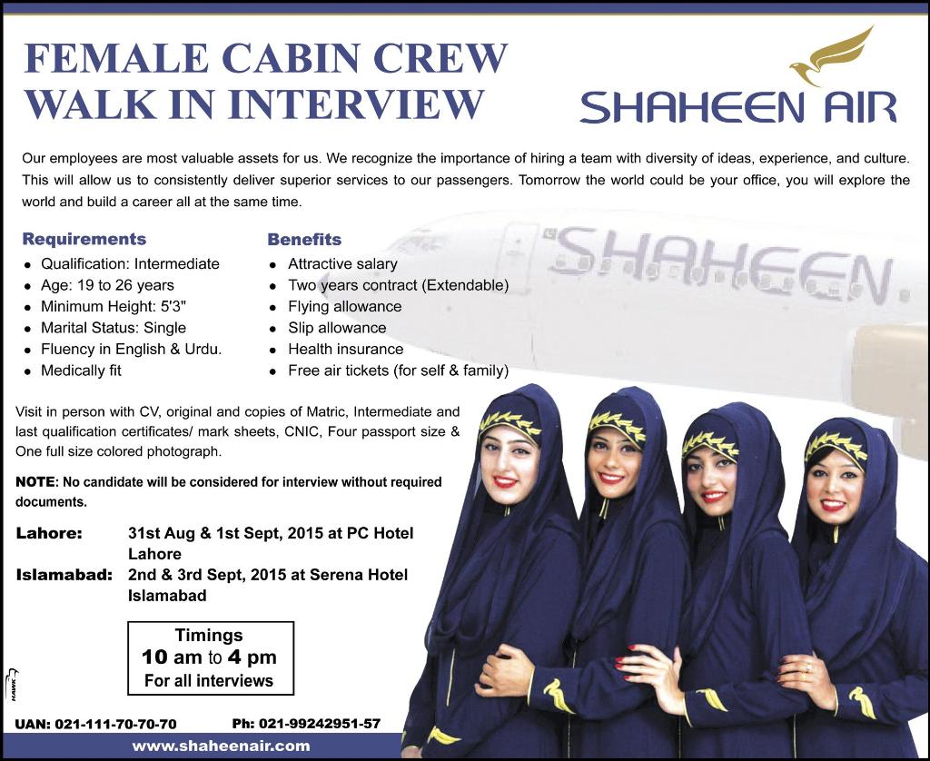 female cabin crew shaeen air air hostess jobs 2015 mcqs test hostess jobs for 17 year olds