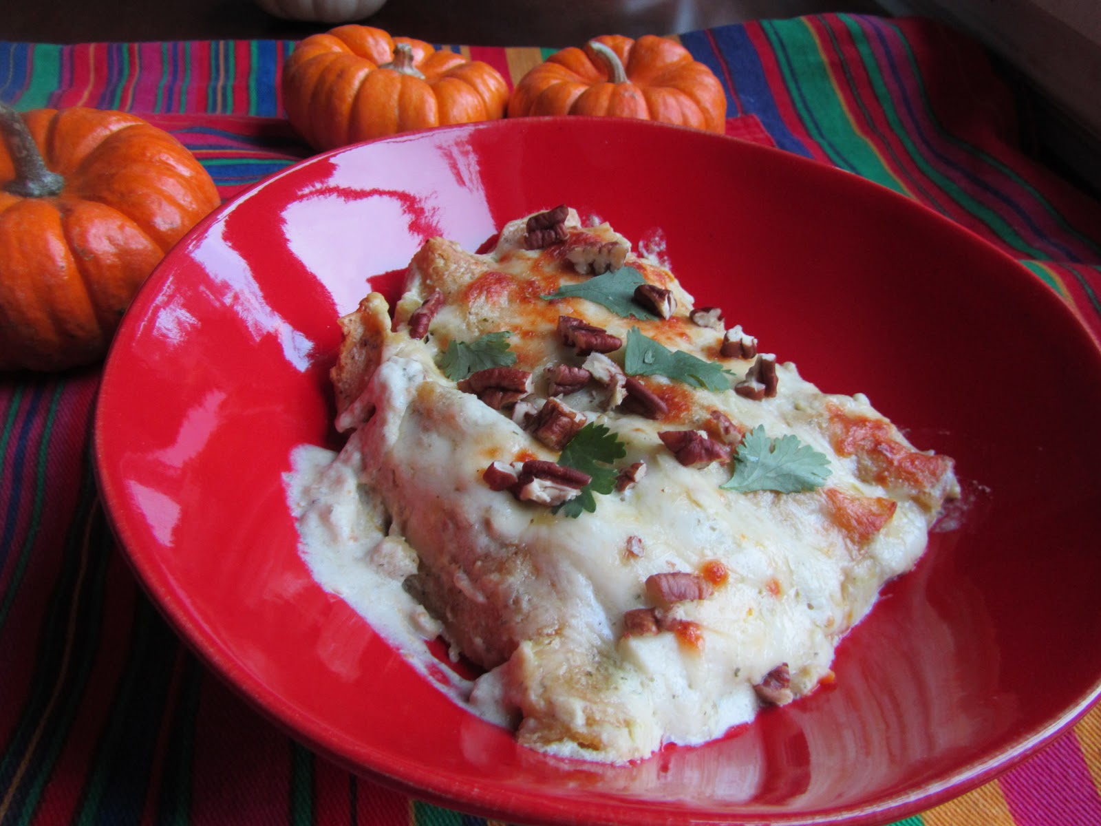 Loaves n Dishes EGGPLANT ENCHILADAS with PEPITA CREAM
