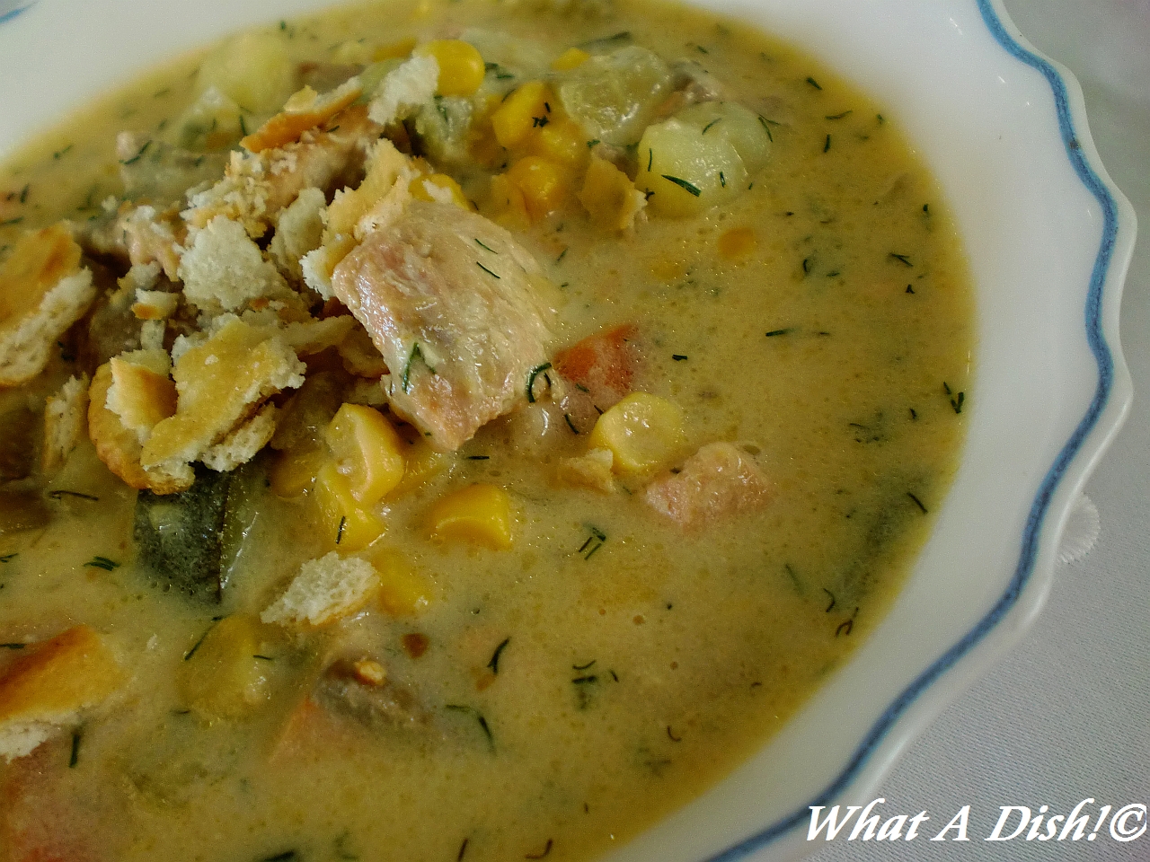 What A Dish! Salmon Chowder