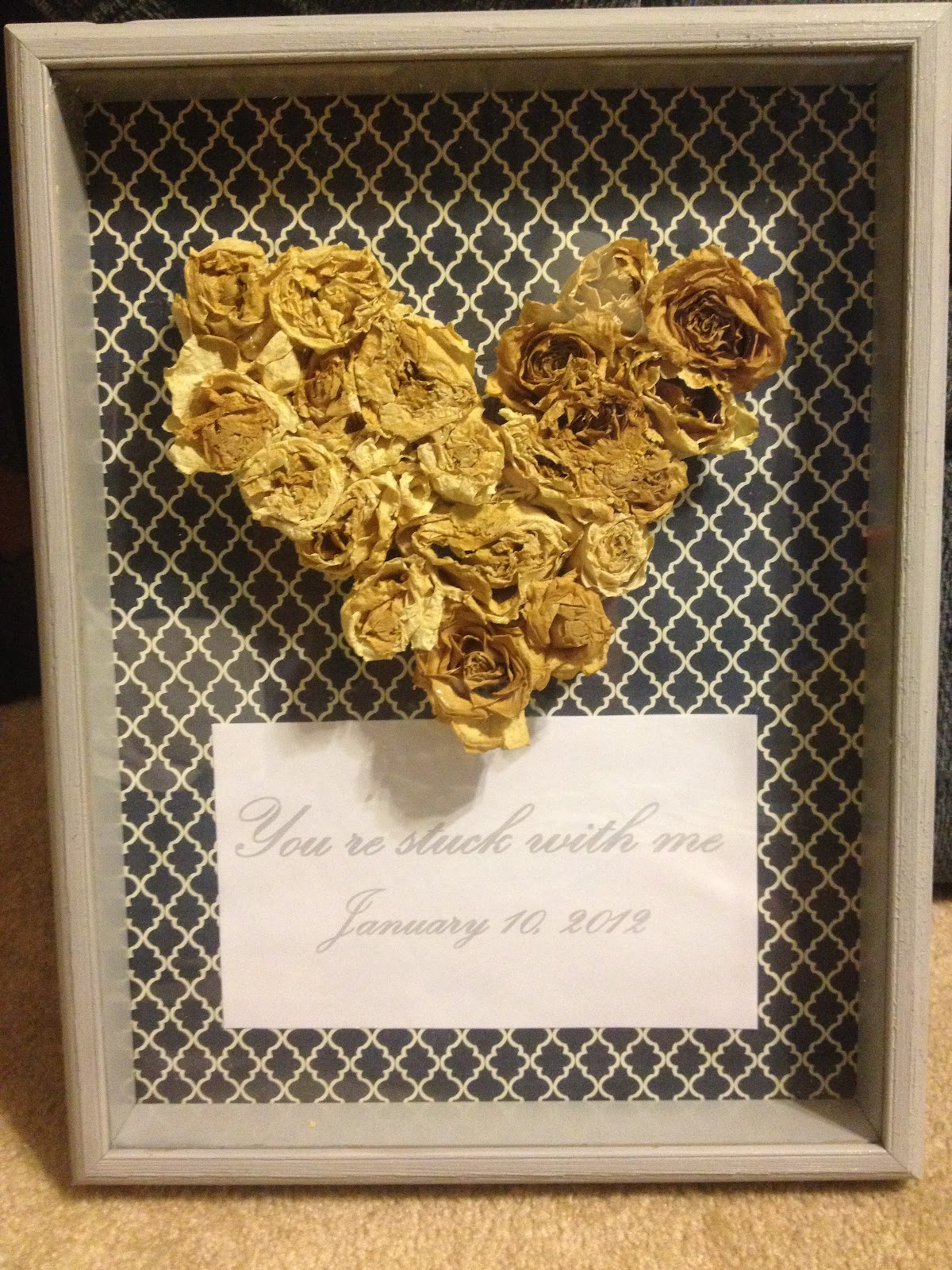 The Beauty in Blissfulness Preserve Flowers in Shadow Box