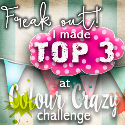 I'm a Top 3 Winner at Colour Crazy Challenge