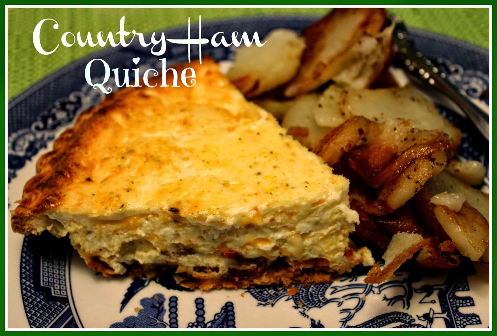 Sweet Tea and Cornbread Country Ham Quiche!