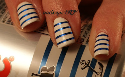 Breton Stripe Nail Art