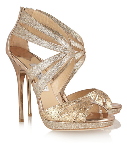 chaussures mariage dorées