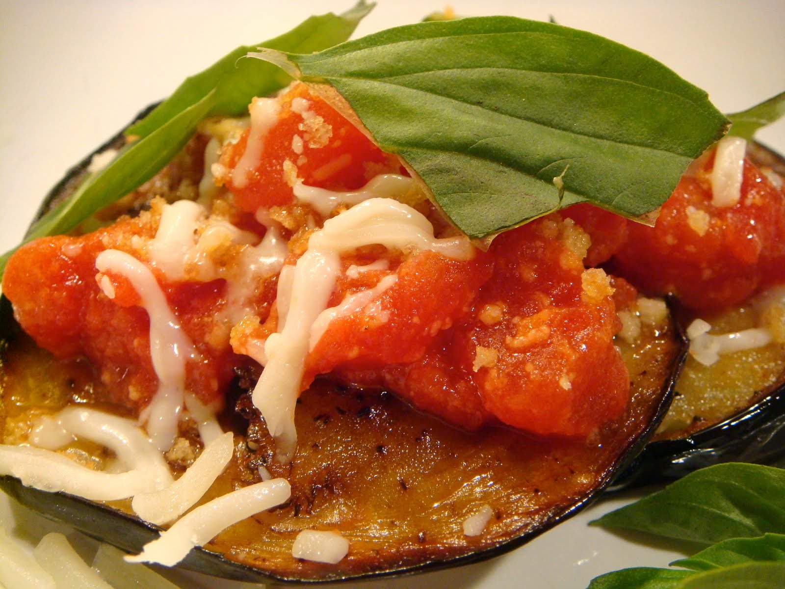 Delicious Dishings Deconstructed Eggplant Parmesan