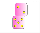 Free Printable Dice jigsaw puzzle game for kids