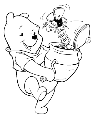 Pooh Bear Christmas Coloring Pages 5
