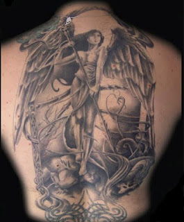 Angel of Death - full back tattoo