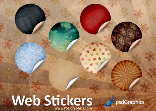 Round Retro Stickers Round Retro Stickers