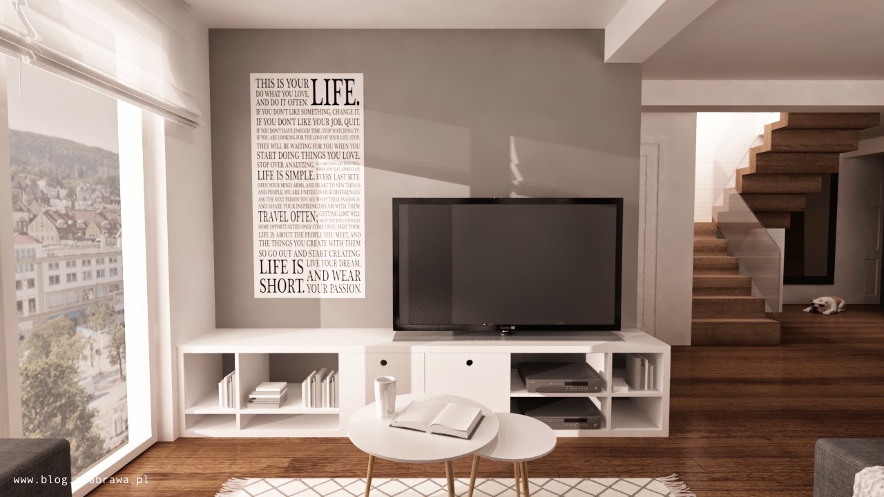 biała szafka pod tv