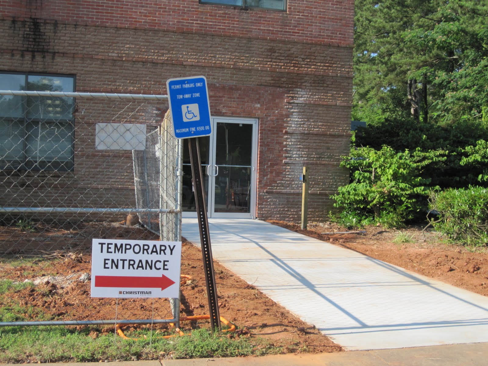 The AthensClarke Co. Library Building Renovation Temporary Entrance