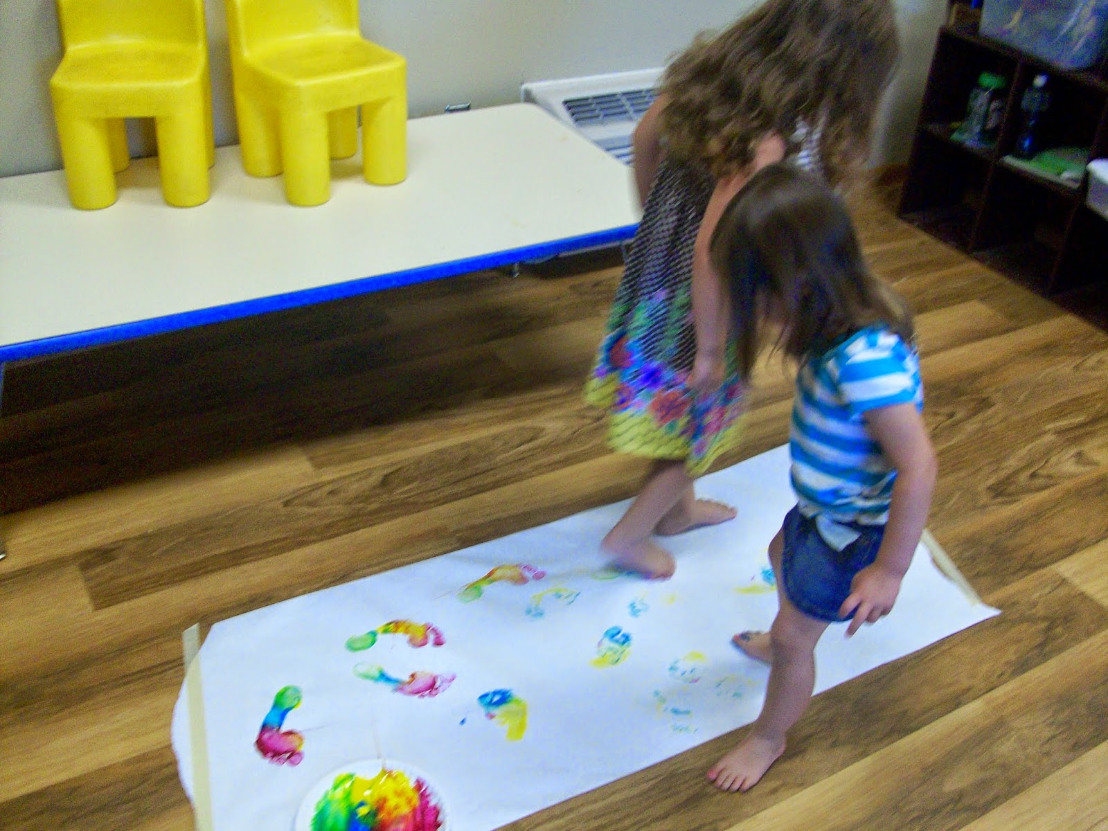 Color Me Safari Preschool Painting With Our Feet!