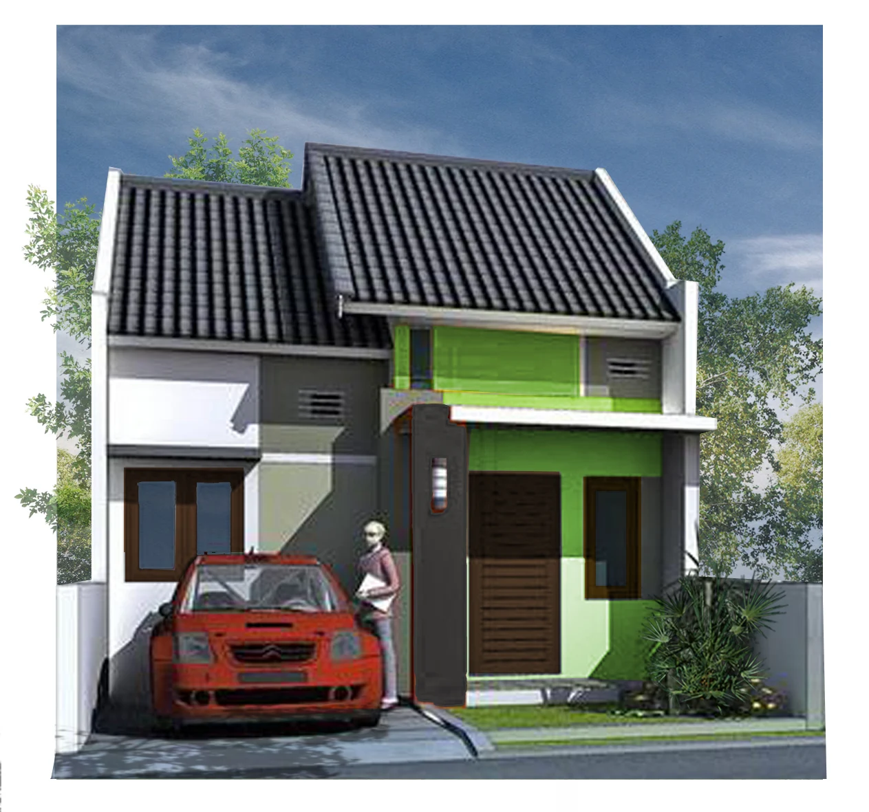 Model Denah Desain Pagar Dapur Rumah Minimalis Type 36 