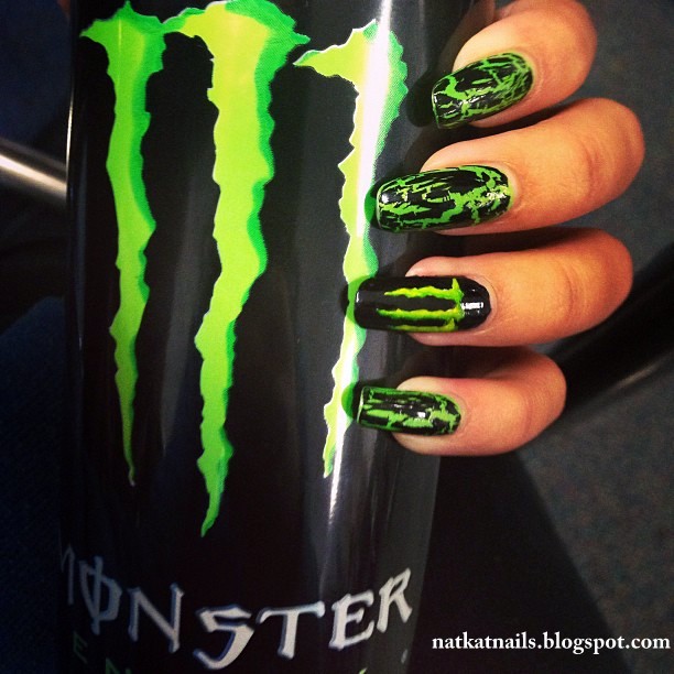 Nat Kat Nails Monster Energy Drink Well I Ll Post My Cur Manicure Sometime Soon Please Share This Picture And Credit Me Ve Been Trying Really Hard To Get Blog Seen By More