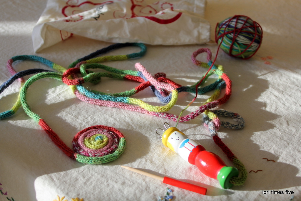 lori times five knitting dolly