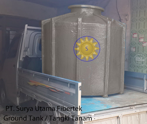 tangki tanam, pendam, tanah, timbun, fiber, fiberglas, fibreglass, ground tank