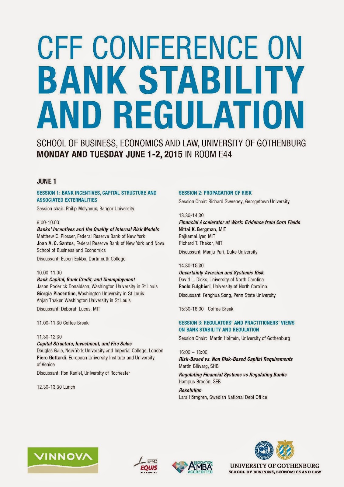 RENeW Exciting Finance Conference on Banking Regulation and Stability