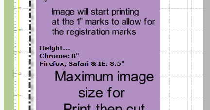 CRICUT: Print then Cut maximum size ~ Handbooks and Design Space Image