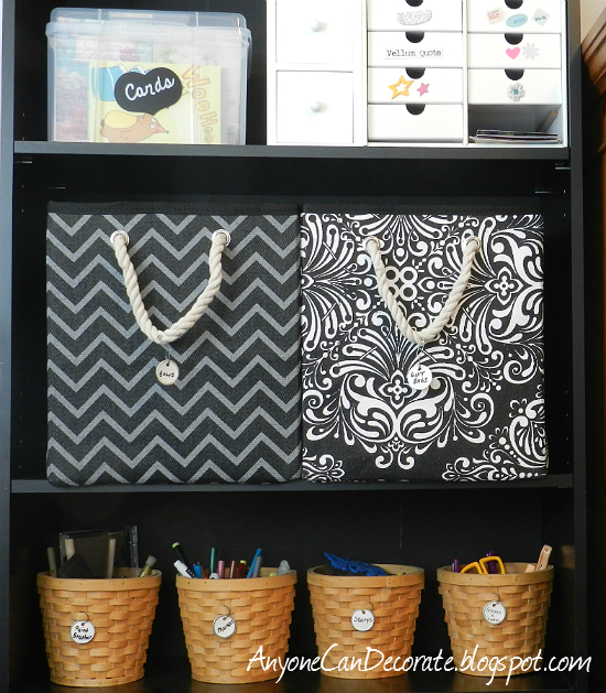 Anyone Can Decorate: Craft Room Organizing - Cute Storage Bins
