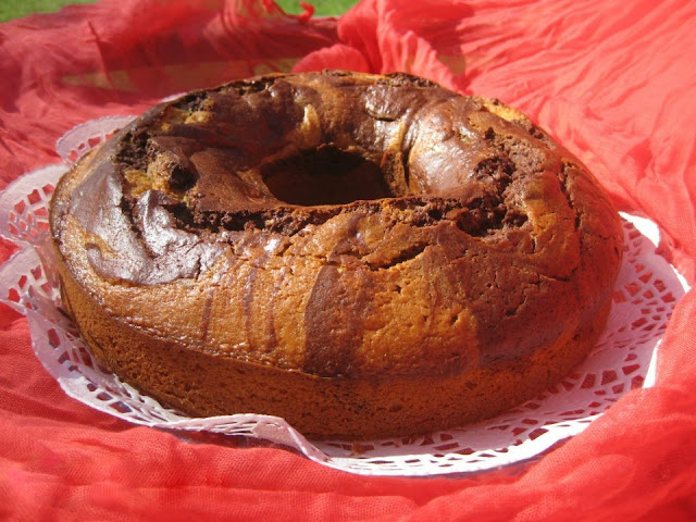 Bizcocho Mármol De Nata Y Chocolate