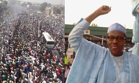 Image result for Buhari campaigning in Kano