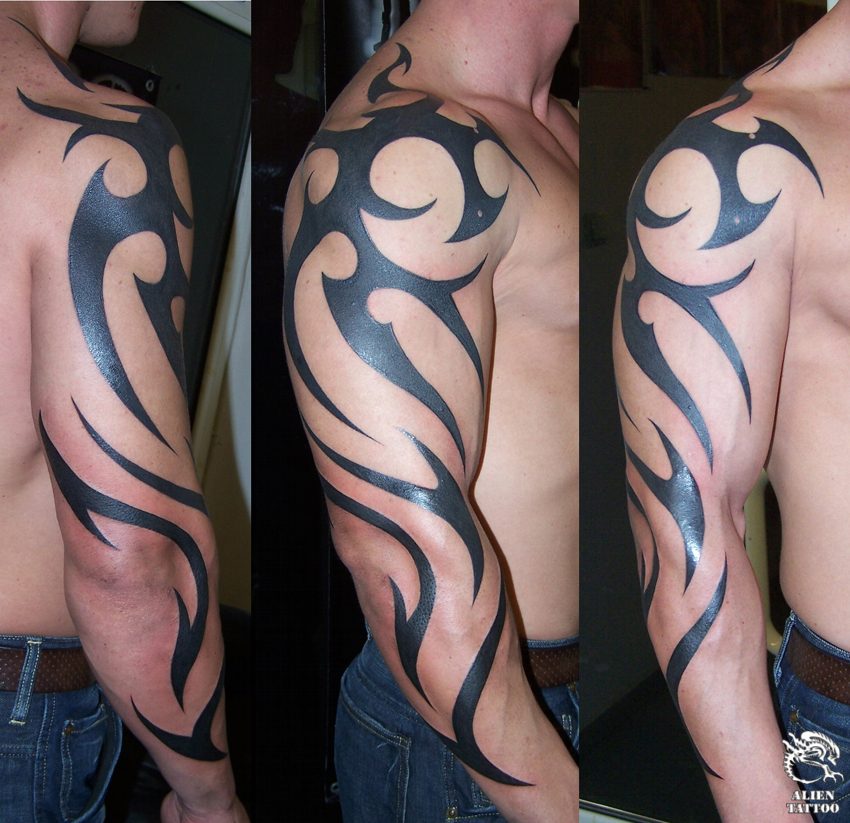 Arm Tribal Tattoos For Men