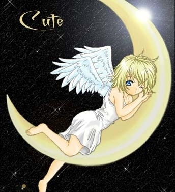 angel in moon