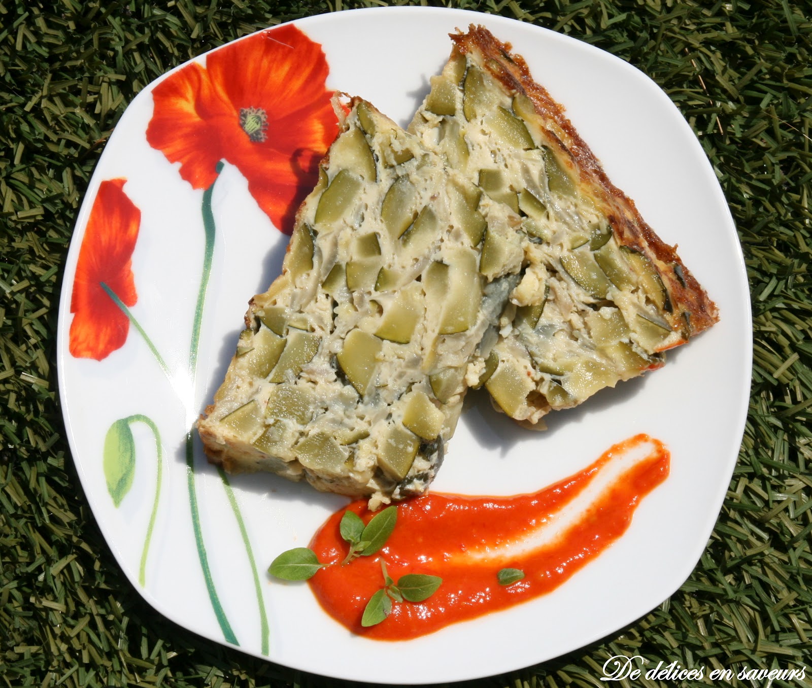 De délices en saveurs Terrine de courgettes et son coulis tomates