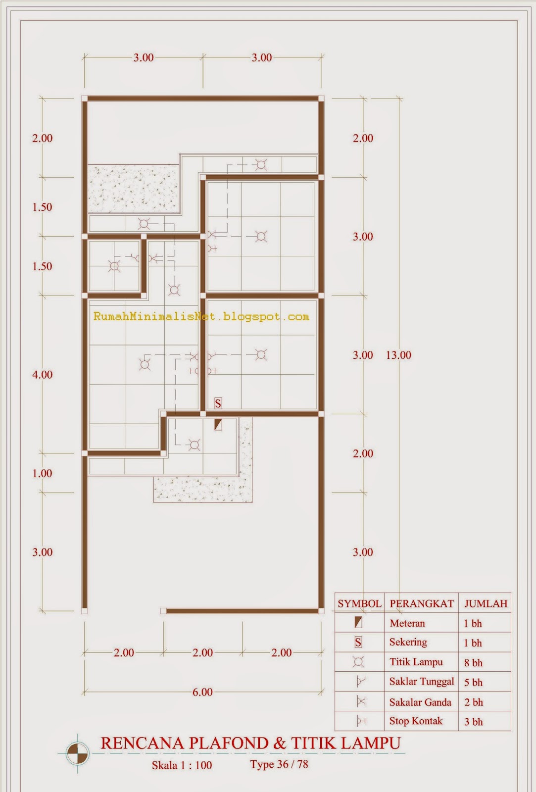 Denah NEW GAMBAR DENAH RUMAH SKALA 1 100 Denah NEW GAMBAR DENAH RUMAH SKALA 1 100