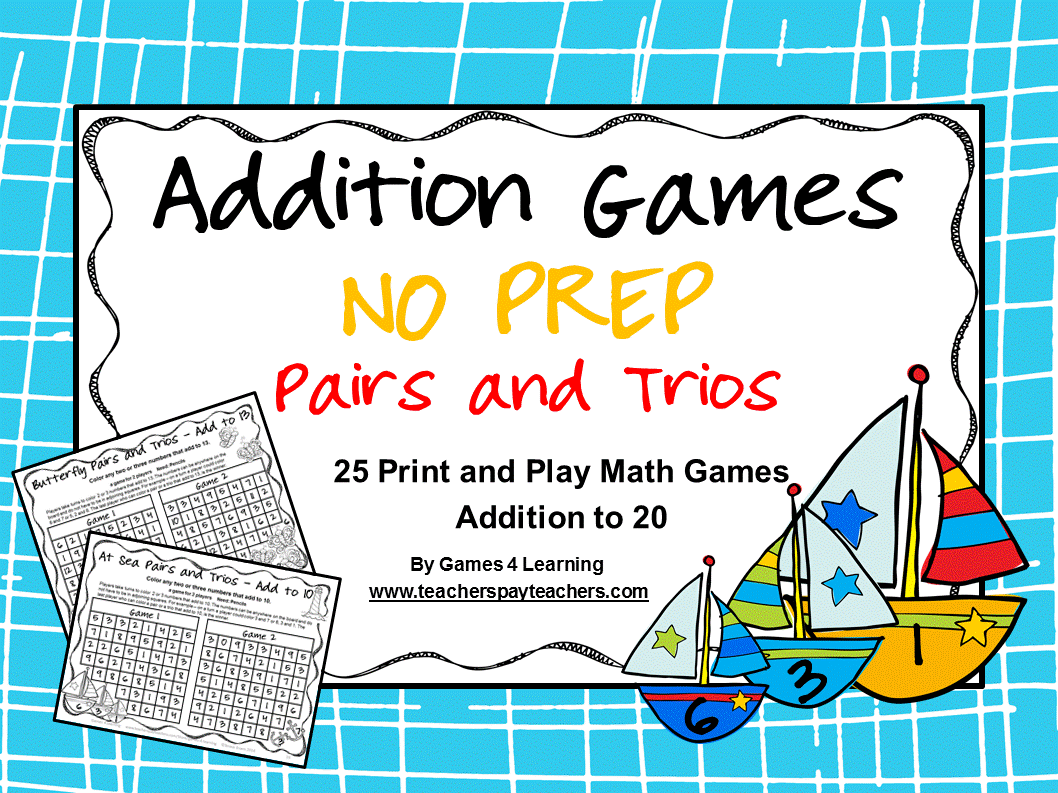 Fun Games 4 Learning NO PREP Math Games Freebies
