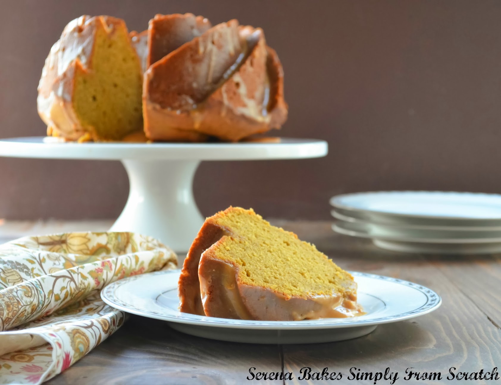 Pumpkin Spice Bundt Cake With Caramel Icing