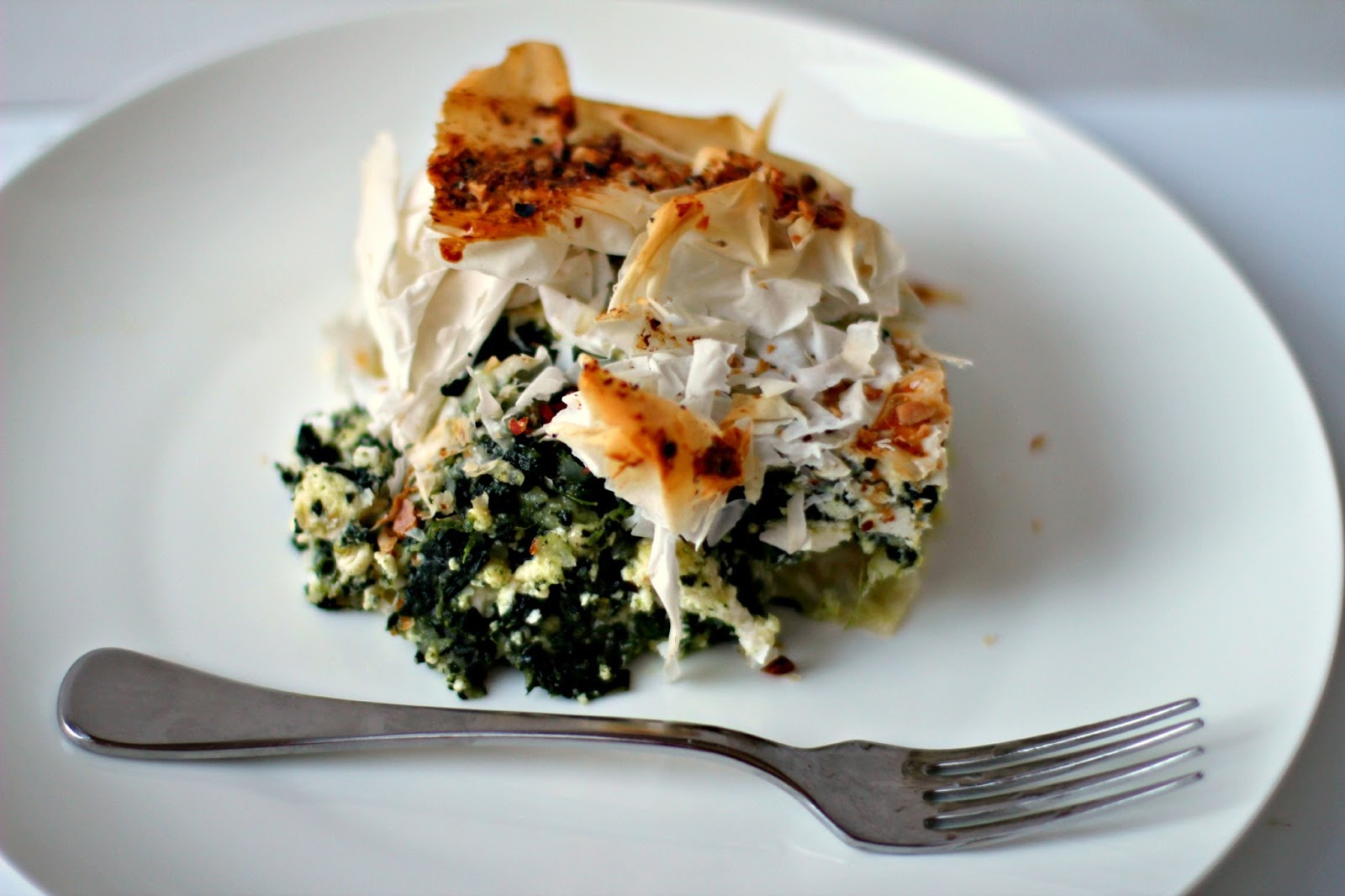 Milk and Honey Cheese and Mixed Greens Filo Pie