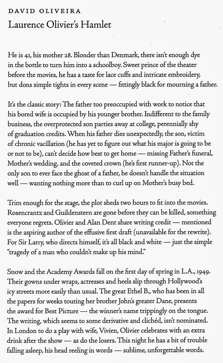 Bardfilm Shakespeare Related Poem Laurence Olivier S Hamlet By